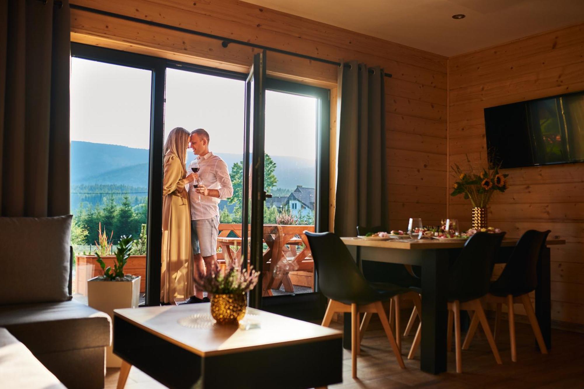 Osada Orlica Klimatyczne Domki Z Widokiem Na Gory I Termalnym Spa Sauna Jacuzzi 4 Km Od Zieleniec Ski Arena Lasowka Buitenkant foto