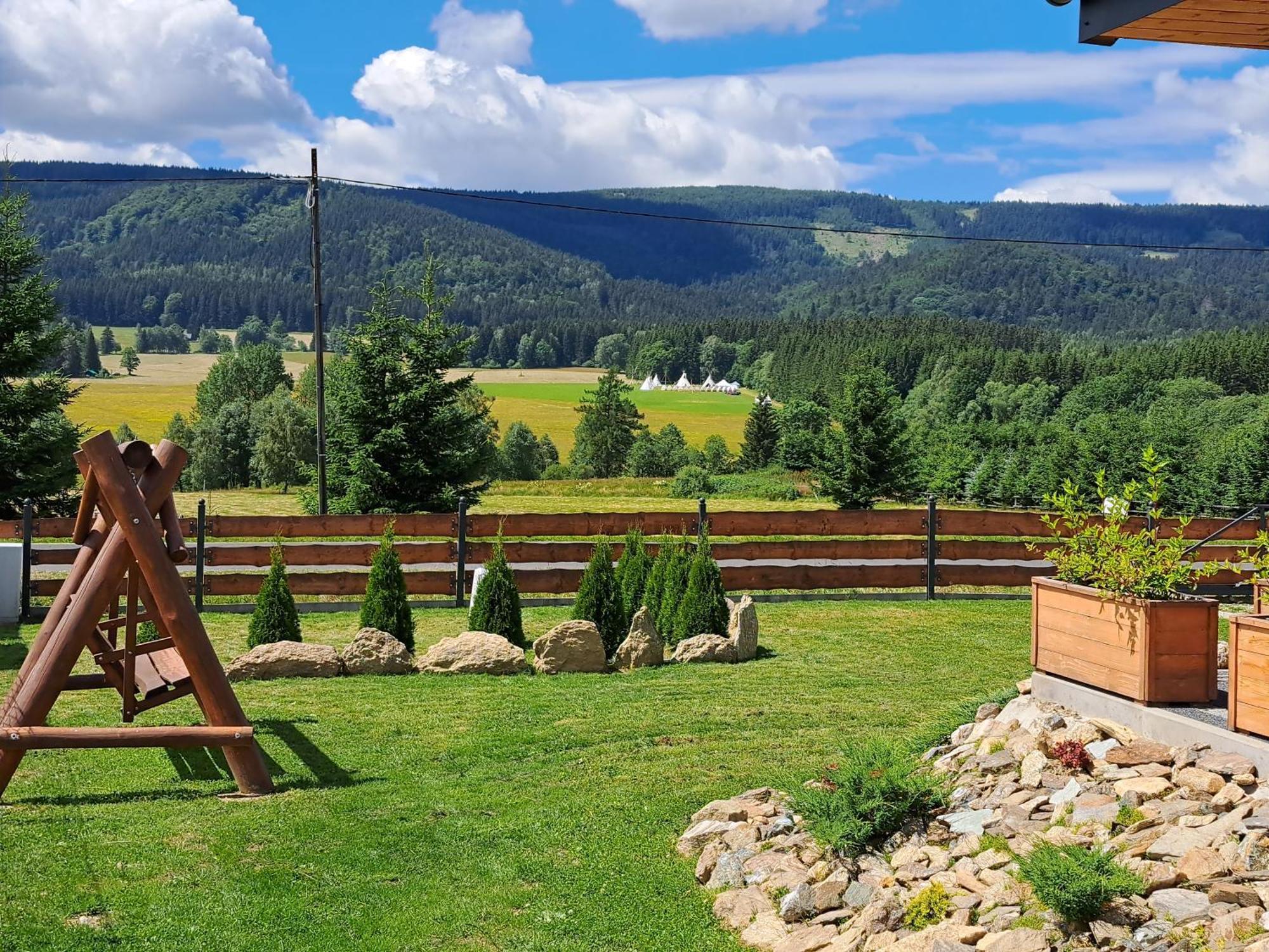 Osada Orlica Klimatyczne Domki Z Widokiem Na Gory I Termalnym Spa Sauna Jacuzzi 4 Km Od Zieleniec Ski Arena Lasowka Buitenkant foto