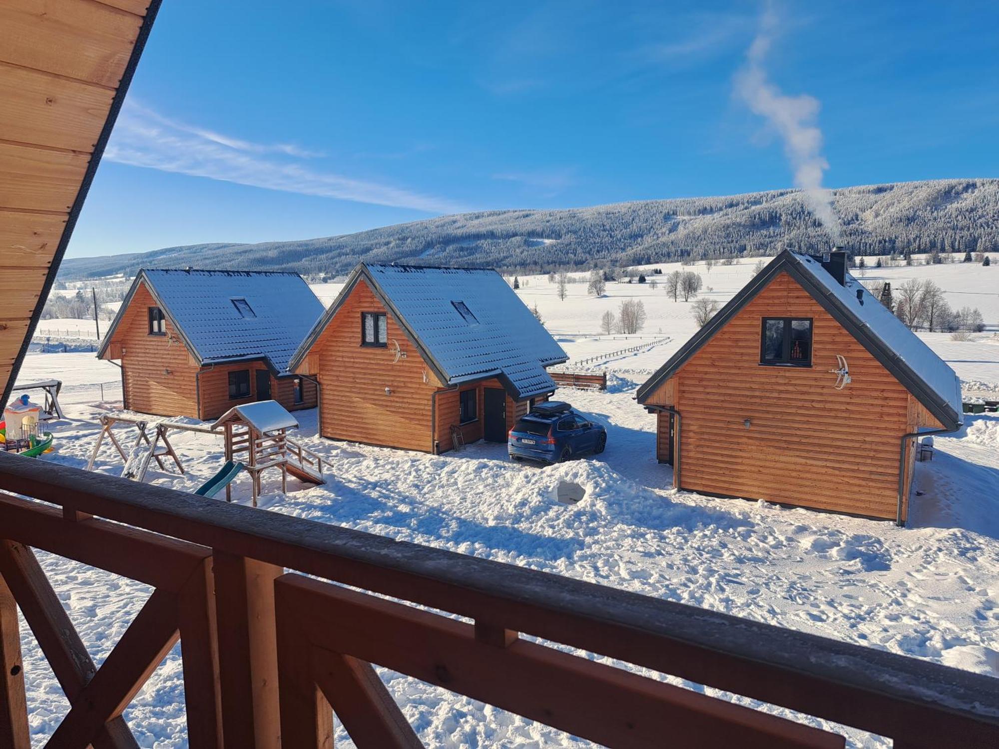 Osada Orlica Klimatyczne Domki Z Widokiem Na Gory I Termalnym Spa Sauna Jacuzzi 4 Km Od Zieleniec Ski Arena Lasowka Buitenkant foto