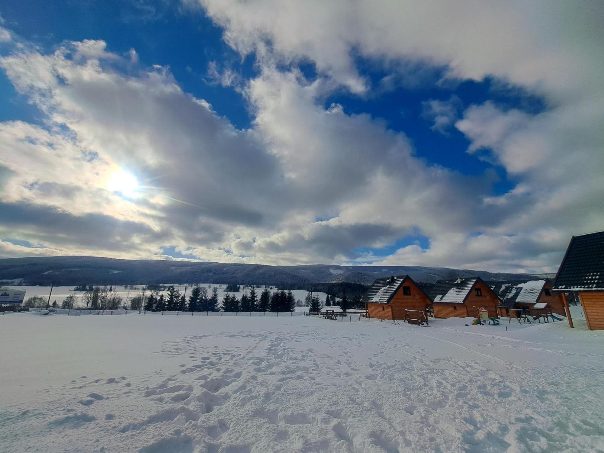 Osada Orlica Klimatyczne Domki Z Widokiem Na Gory I Termalnym Spa Sauna Jacuzzi 4 Km Od Zieleniec Ski Arena Lasowka Buitenkant foto