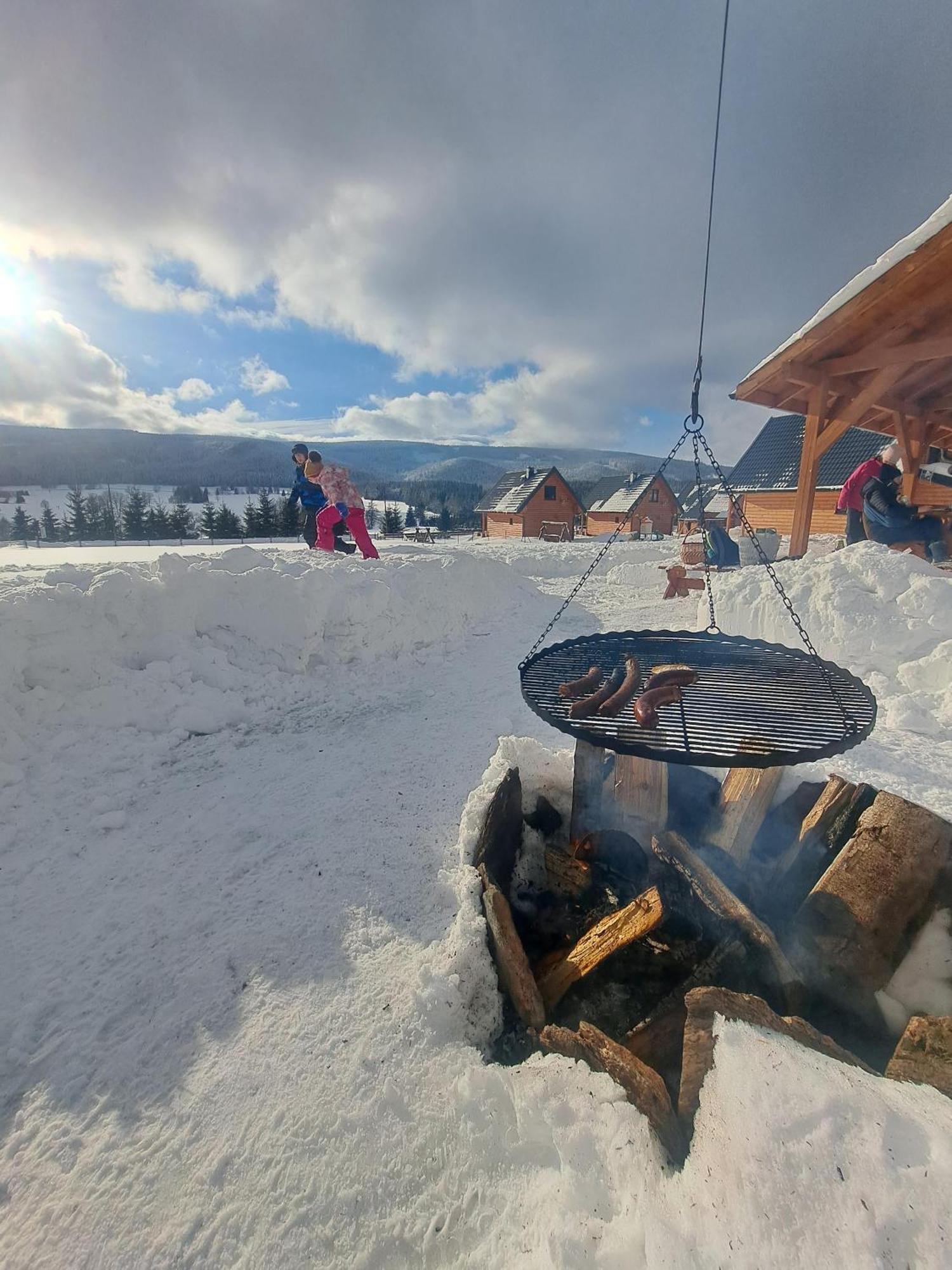 Osada Orlica Klimatyczne Domki Z Widokiem Na Gory I Termalnym Spa Sauna Jacuzzi 4 Km Od Zieleniec Ski Arena Lasowka Buitenkant foto